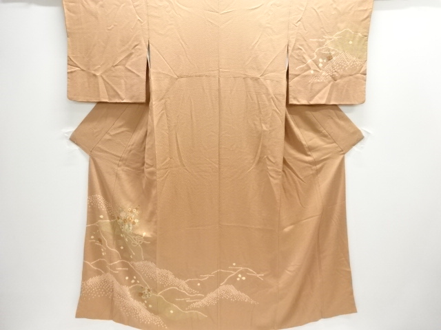JAPANESE KIMONO / HOMONGI / EMBROIDERY / SHIBORI / FLOWER CART 